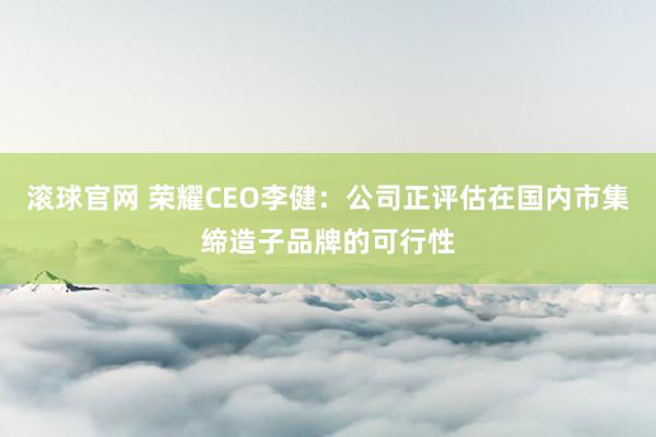 滚球官网 荣耀CEO李健：公司正评估在国内市集缔造子品牌的可行性